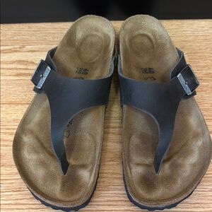 Birkenstock Como in camberra iron gray leather